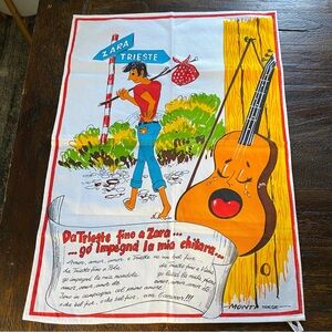 Vintage Italy Tea Dish Towel Monti Trieste Zara